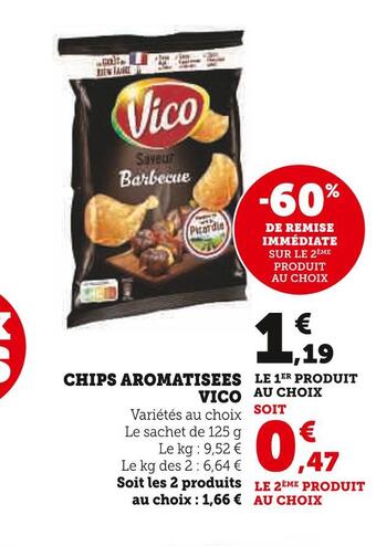 Super U Vico chips aromatisees offre
