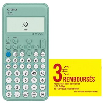 Carrefour Casio calculatrice scientifique offre