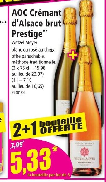 Norma AOC Crémant d'Alsace brut Prestige offre