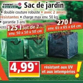Norma Sac de jardin offre