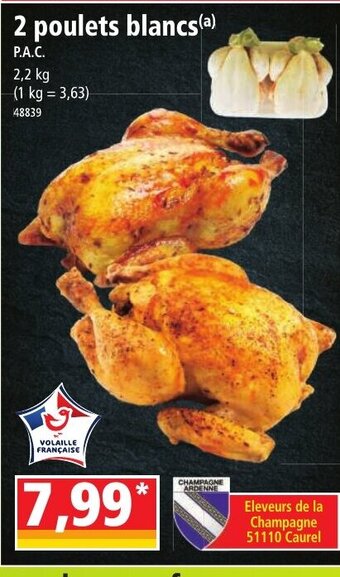 Norma 2 poulets blancs offre