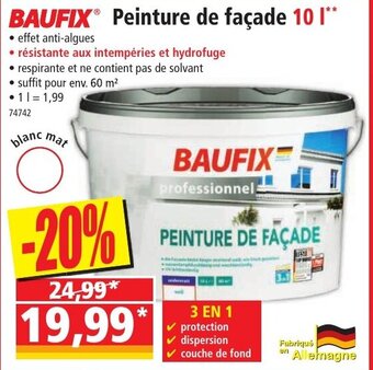 Norma BAUFIX Peinture de façade 10 offre
