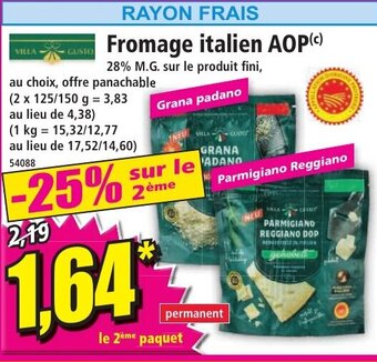 Norma Fromage italien AOP offre