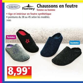 Norma Chaussons en feutre offre