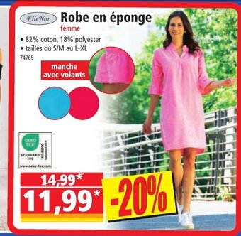 Norma Elle Nor Robe en éponge offre
