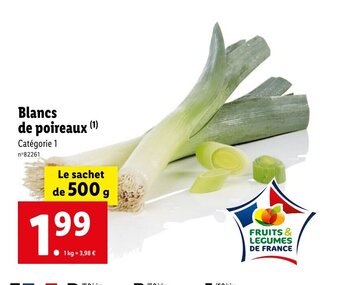 Lidl Blancs de poireaux offre