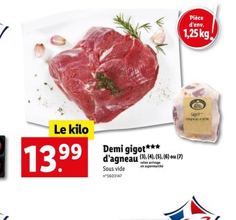 Lidl Demi gigot offre