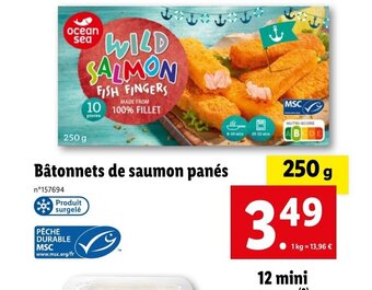 Lidl Bâtonnets de saumon panés offre