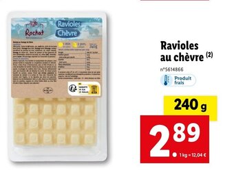 Lidl Ravioles au chèvre offre