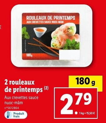 Lidl 2 rouleaux de printemps offre