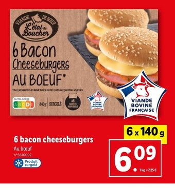 Lidl 6 Bacon Cheeseburgers offre