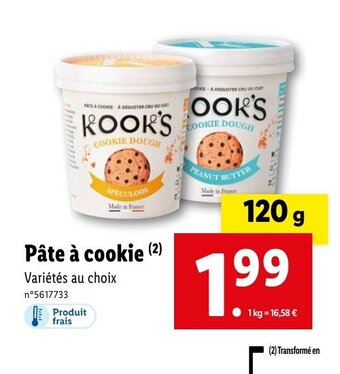 Lidl Pâte à cookie offre