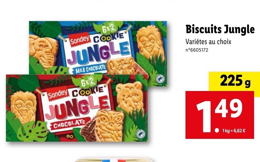 Promo Biscuits Jungle chez Lidl