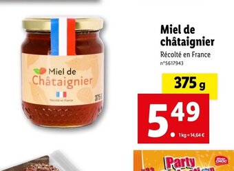 Lidl Miel de châtaignier offre