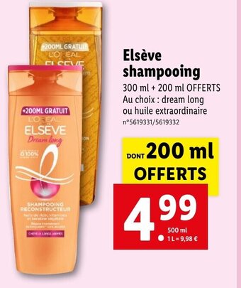 Lidl Elsève shampooing offre