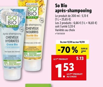 So Bio après shampooing