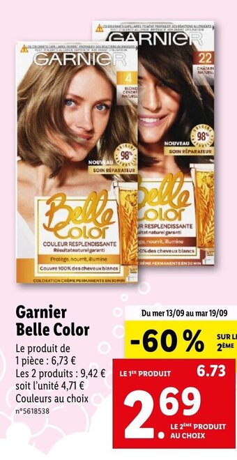 Lidl Garnier Belle Color offre