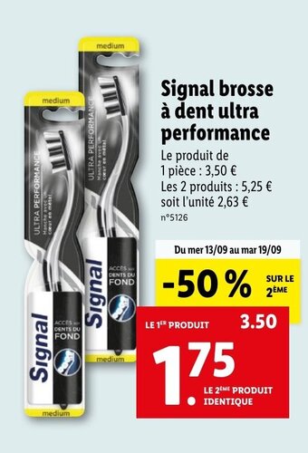 Lidl Signal brosse à dent ultra performance offre