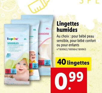 Lidl Lingettes humides offre