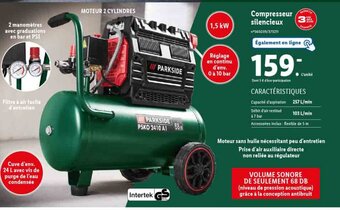 Lidl Compresseur silencieux offre