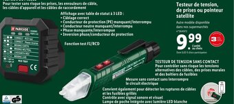Testeur de tension, de prises ou pointeur satellite