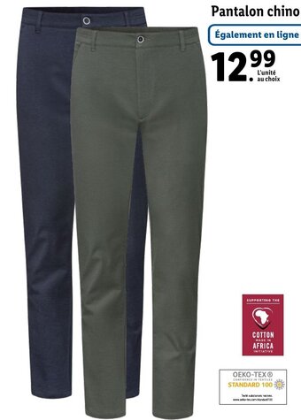 Lidl Pantalon chino offre