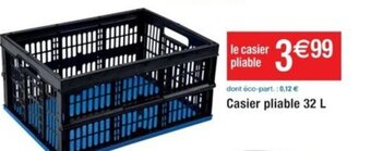 Cora x Carrefour Casier pliable 32 L offre