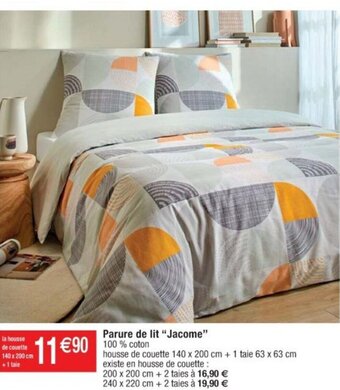 Cora x Carrefour Parure de lit "Jacome" offre