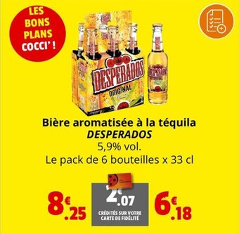 Coccinelle Supermarché Bière aromatisée à la téquila DESPERADOS offre