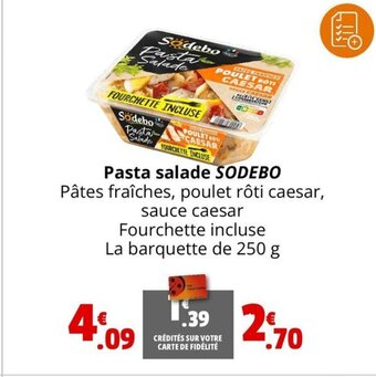Coccinelle Supermarché Pasta salade SODEBO offre