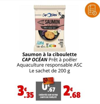Coccinelle Supermarché Saumon à la ciboulette CAP OCÉAN offre