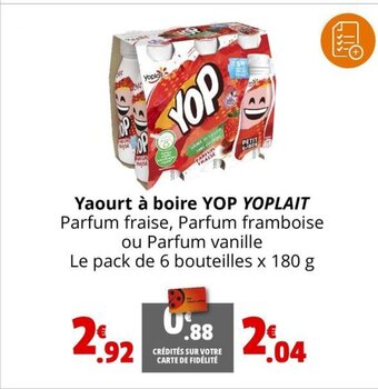 Coccinelle Supermarché Yaourt à boire YOP YOPLAIT offre