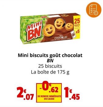 Coccinelle Supermarché Mini biscuits goût chocolat BN offre