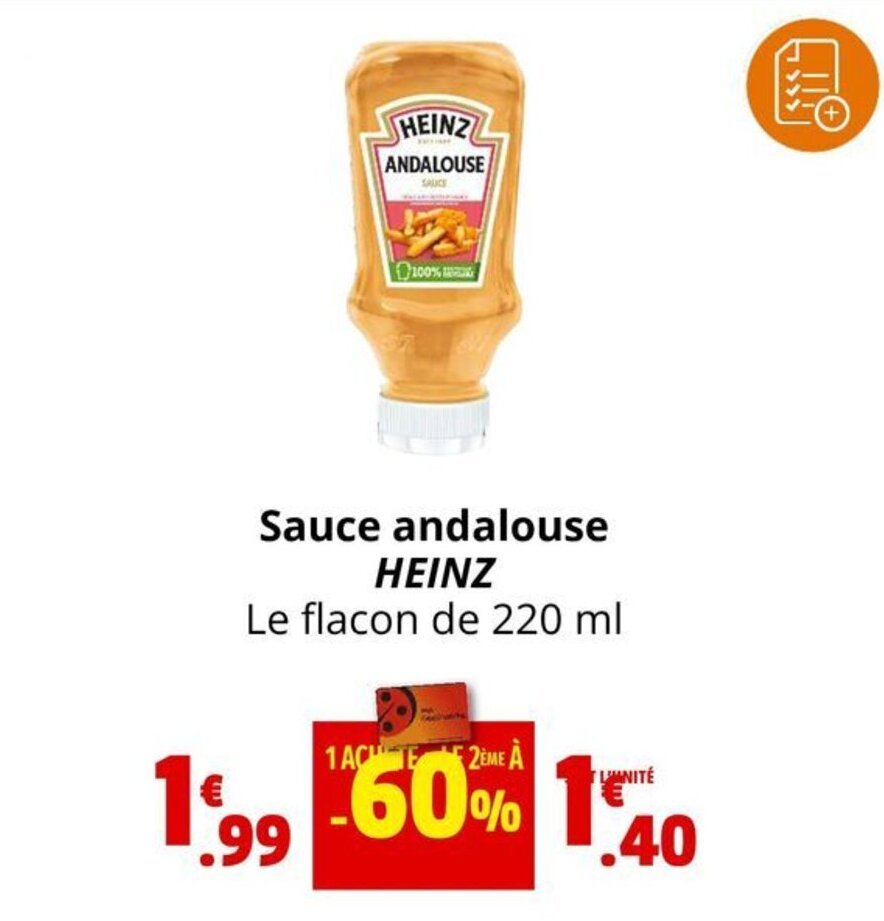 Promo Sauce andalouse HEINZ chez Coccinelle Supermarché