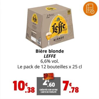 Coccinelle Supermarché Bière blonde LEFFE offre
