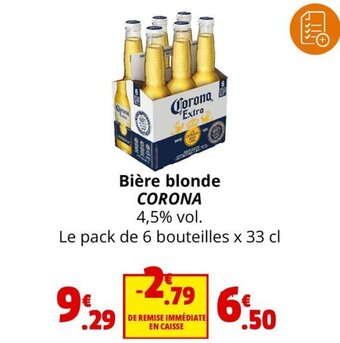 Coccinelle Supermarché Bière blonde CORONA offre