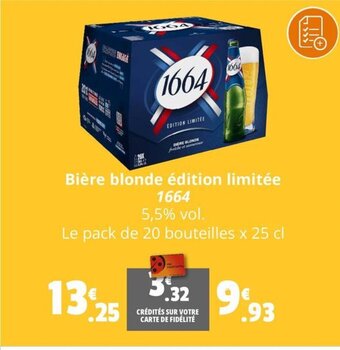 Coccinelle Supermarché Bière blonde édition limitée 1664 offre