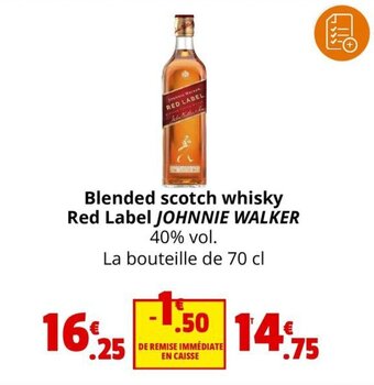 Coccinelle Supermarché Blended scotch whisky Red Label JOHNNIE WALKER offre