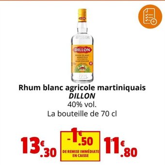 Coccinelle Supermarché Rhum blanc agricole martiniquais DILLON offre