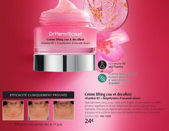 Dr Pierre Ricaud Crème lifting cou et décolleté vitamine B3 + biopolymère d'amande douce offre