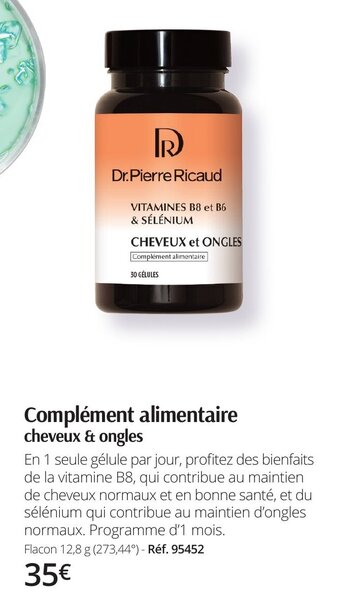 Dr Pierre Ricaud Complément alimentaire cheveux & ongles offre