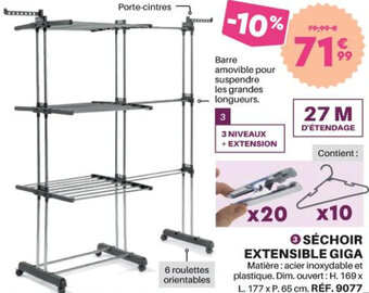 Shopix SÉCHOIR EXTENSIBLE GIGA offre