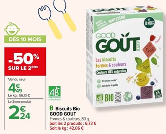 Carrefour Biscuits Bio GOOD GOUT offre