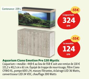 Maxi Zoo Ciano aquarium emotion pro 120 mystic offre