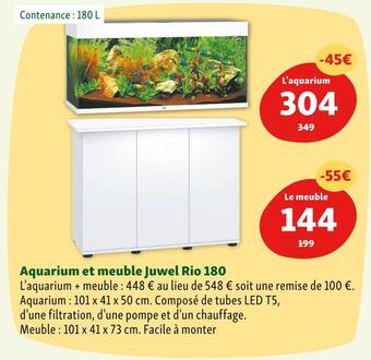 Maxi Zoo Juwel aquarium et meuble rio 180 offre