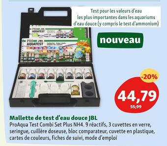 Maxi Zoo Jbl mallette de test d'eau douce offre