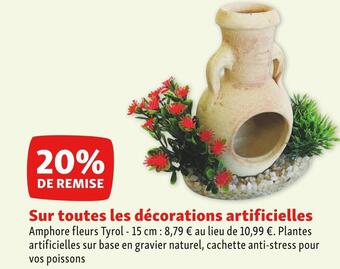 20% de remise sur toutes les décorations artificielles