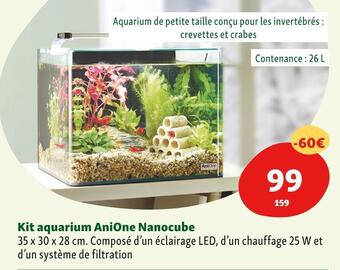 Maxi Zoo Anione kit aquarium nanocube offre