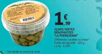 E.Leclerc Olives Vertes Dénoyautées offre