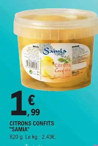 E.Leclerc Citrons Confits offre